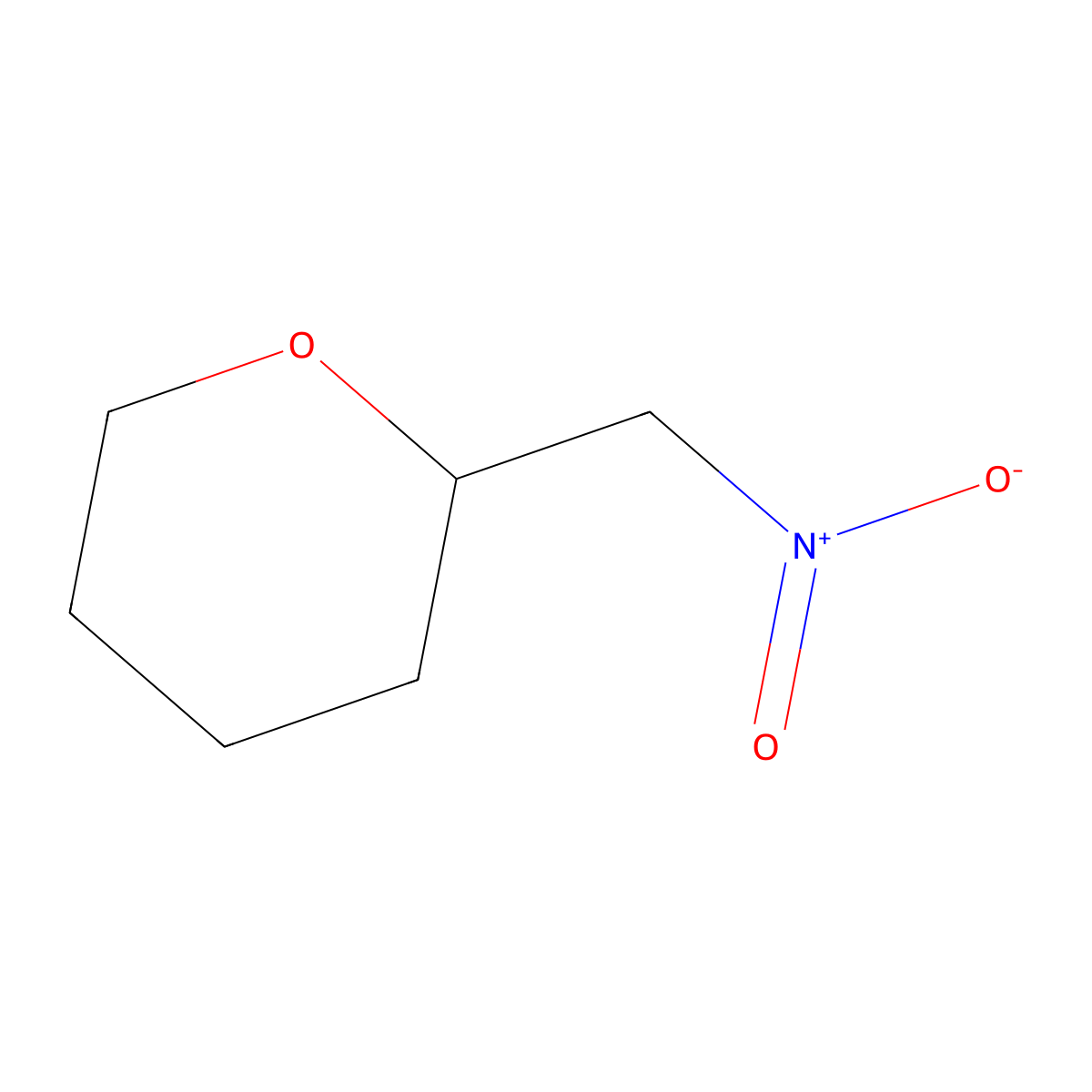 2-(nitromethyl)tetrahydro-2H-pyran molecular structure, CAS 37790-10-6