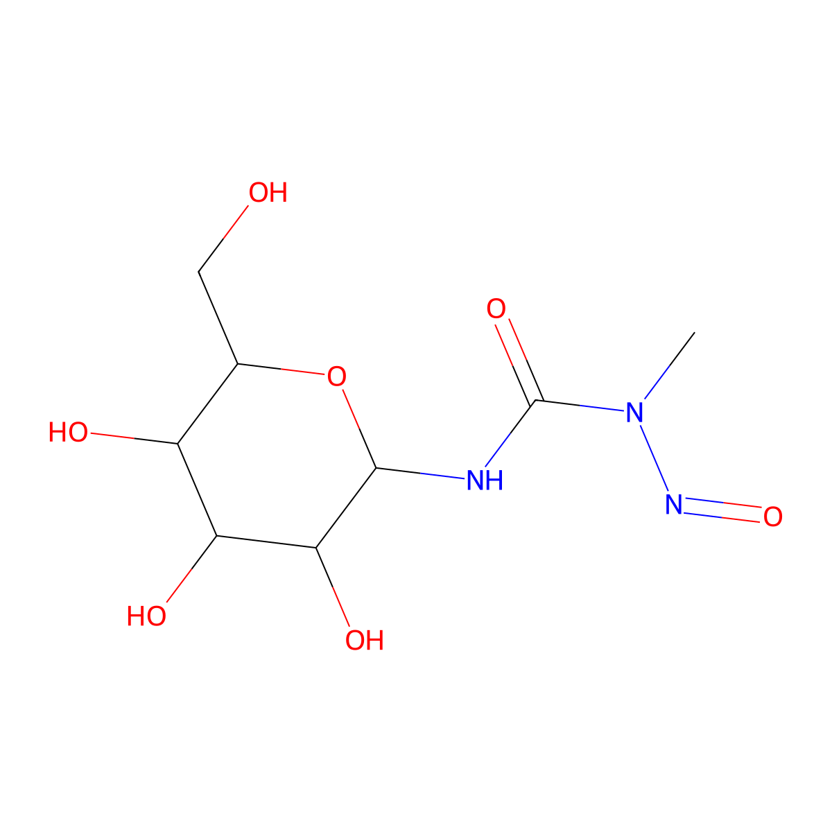 3-beta-D-Galactopyranosyl-1-methyl-1-nitrosourea molecular structure, CAS 37793-22-9