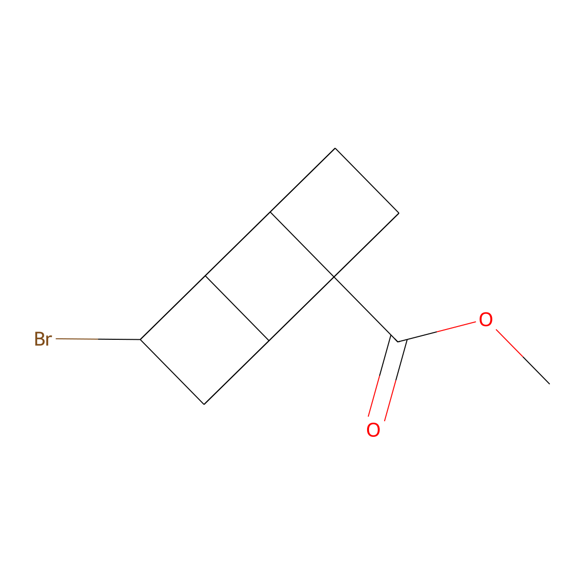 Methyl 8-bromocubane-1-carboxylate molecular structure, CAS 37794-28-8