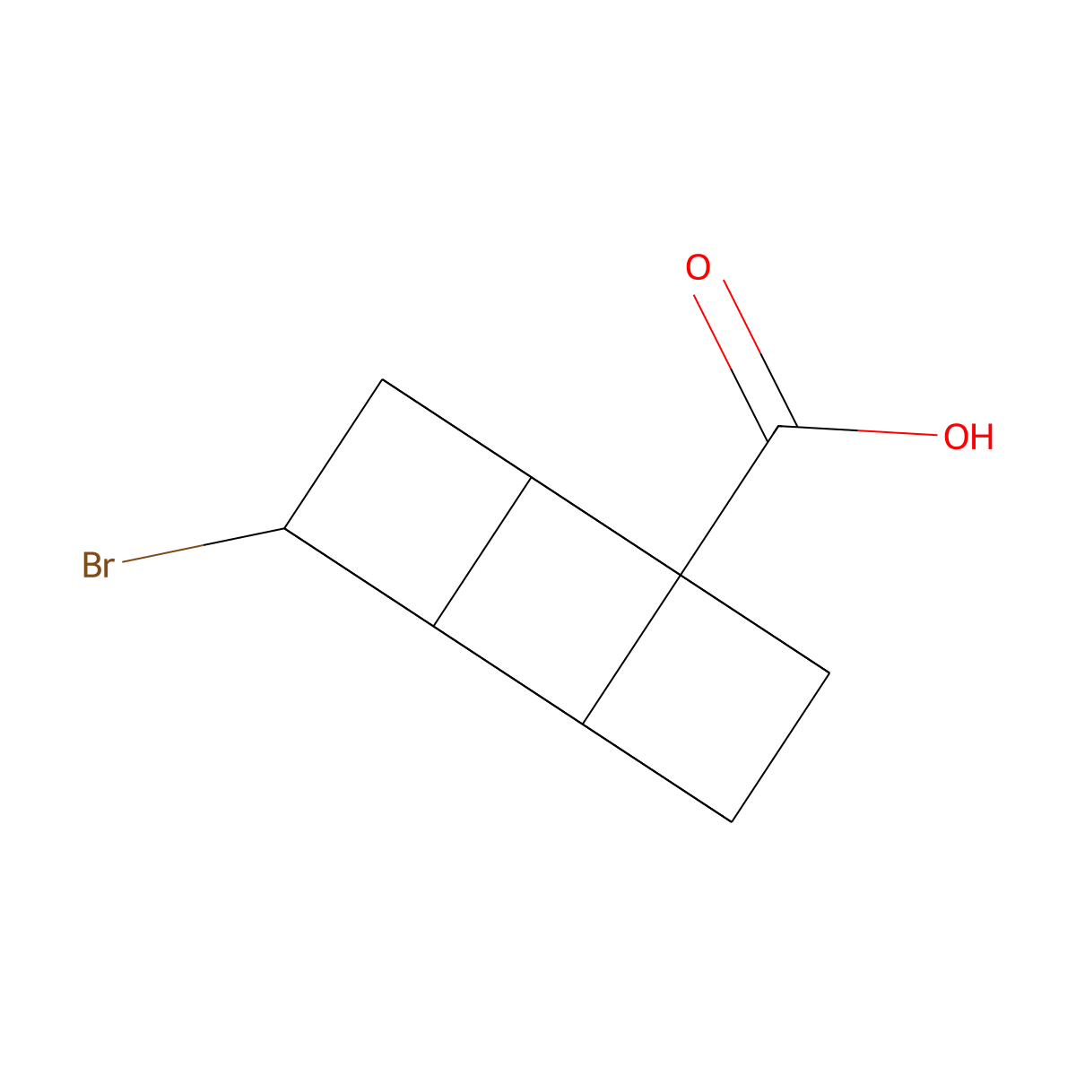 8-Bromocubane-1-carboxylic acid molecular structure, CAS 37794-29-9