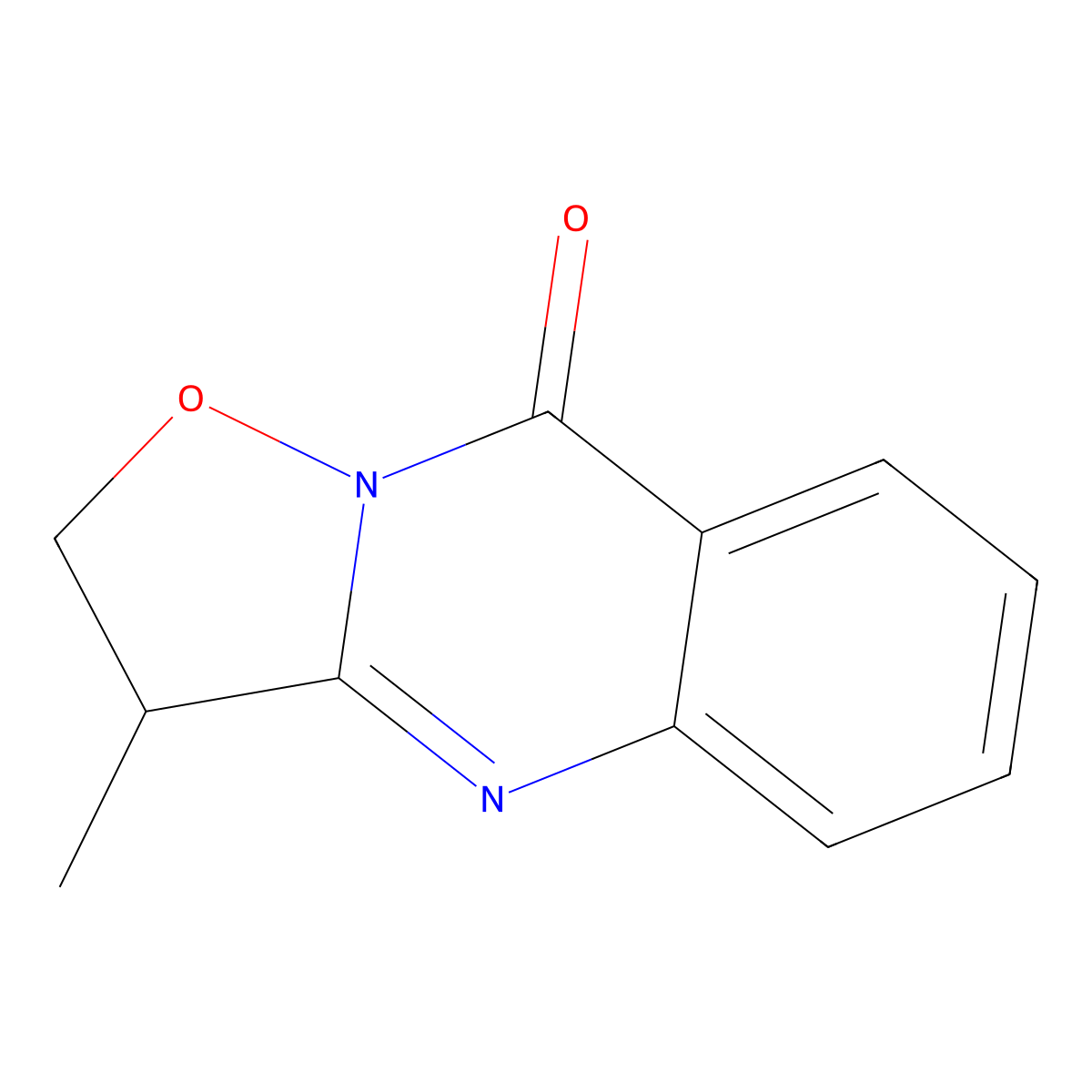2,3-dihydro-3-methyl-9H-isoxazolo(3,2-b)quinazolin-9-one molecular structure, CAS 37795-71-4