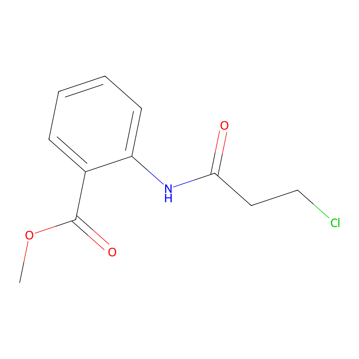 Methyl 2-[(3-chloropropanoyl)amino]benzoate molecular structure, CAS 37795-76-9