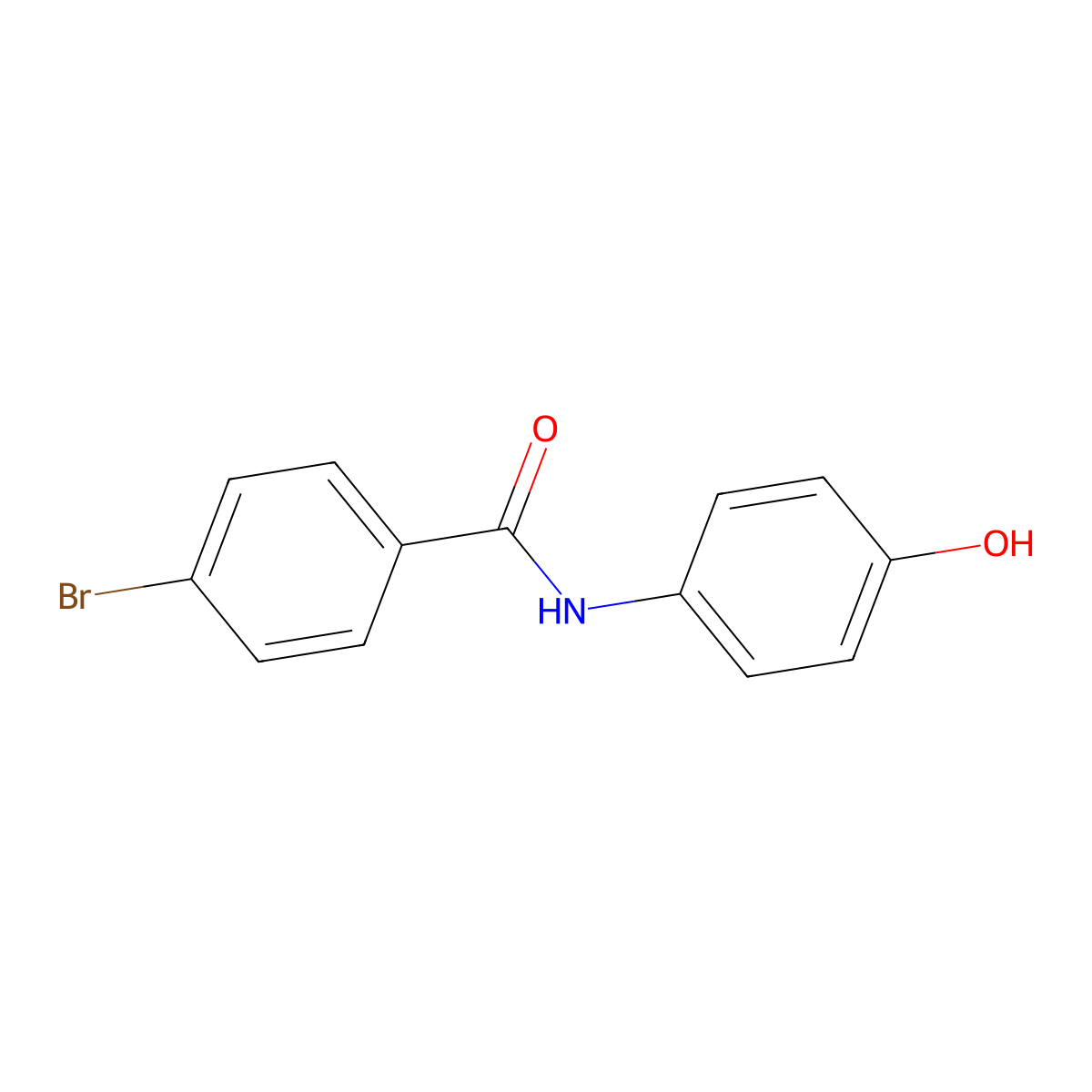 4-bromo-N-(4-hydroxyphenyl)benzamide molecular structure, CAS 37795-93-0