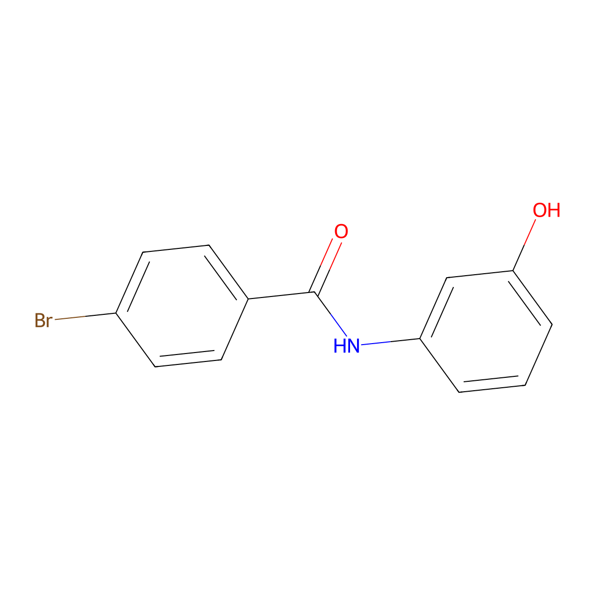 4-bromo-N-(3-hydroxyphenyl)benzamide molecular structure, CAS 37795-97-4