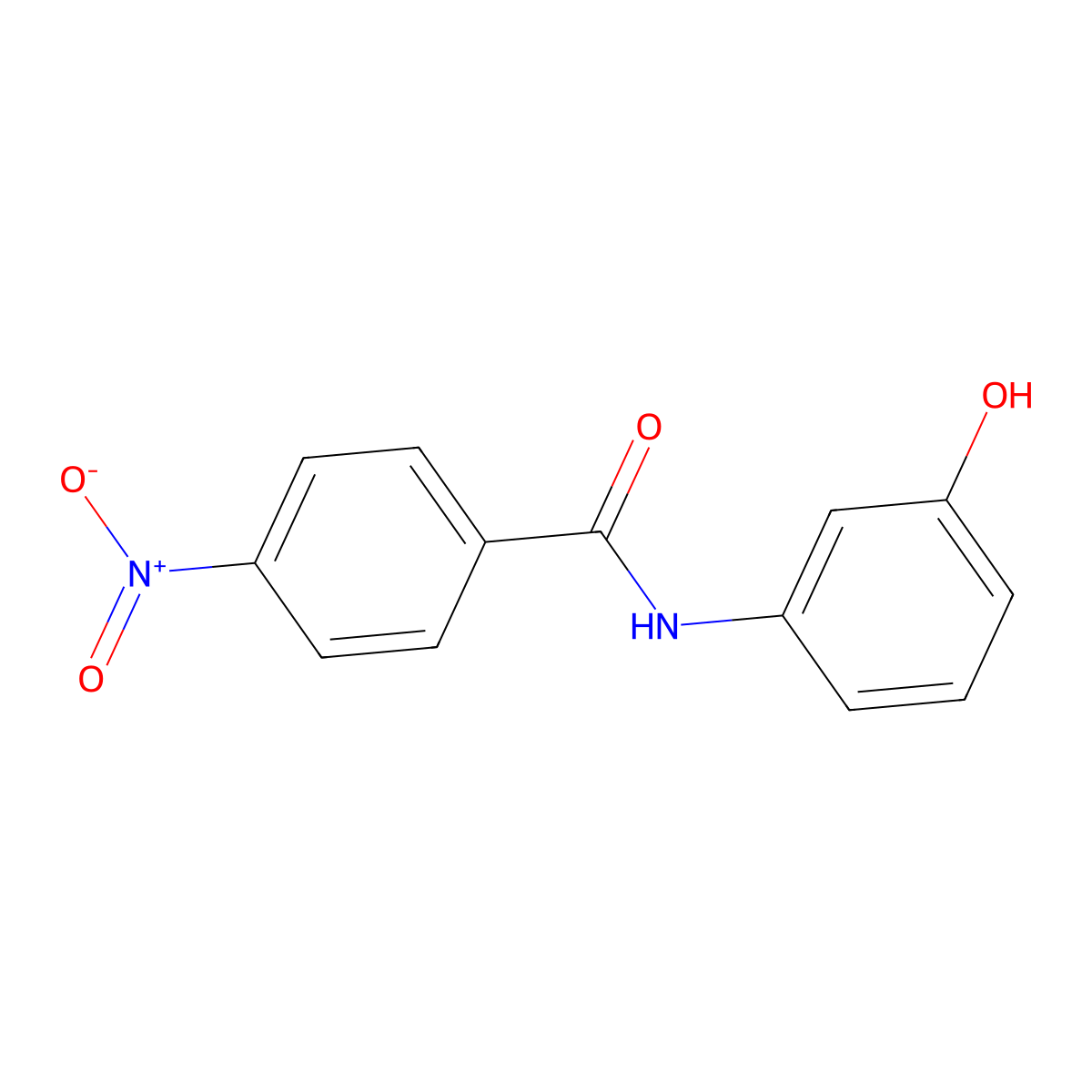 N-(3-hydroxyphenyl)-4-nitrobenzamide molecular structure, CAS 37795-98-5