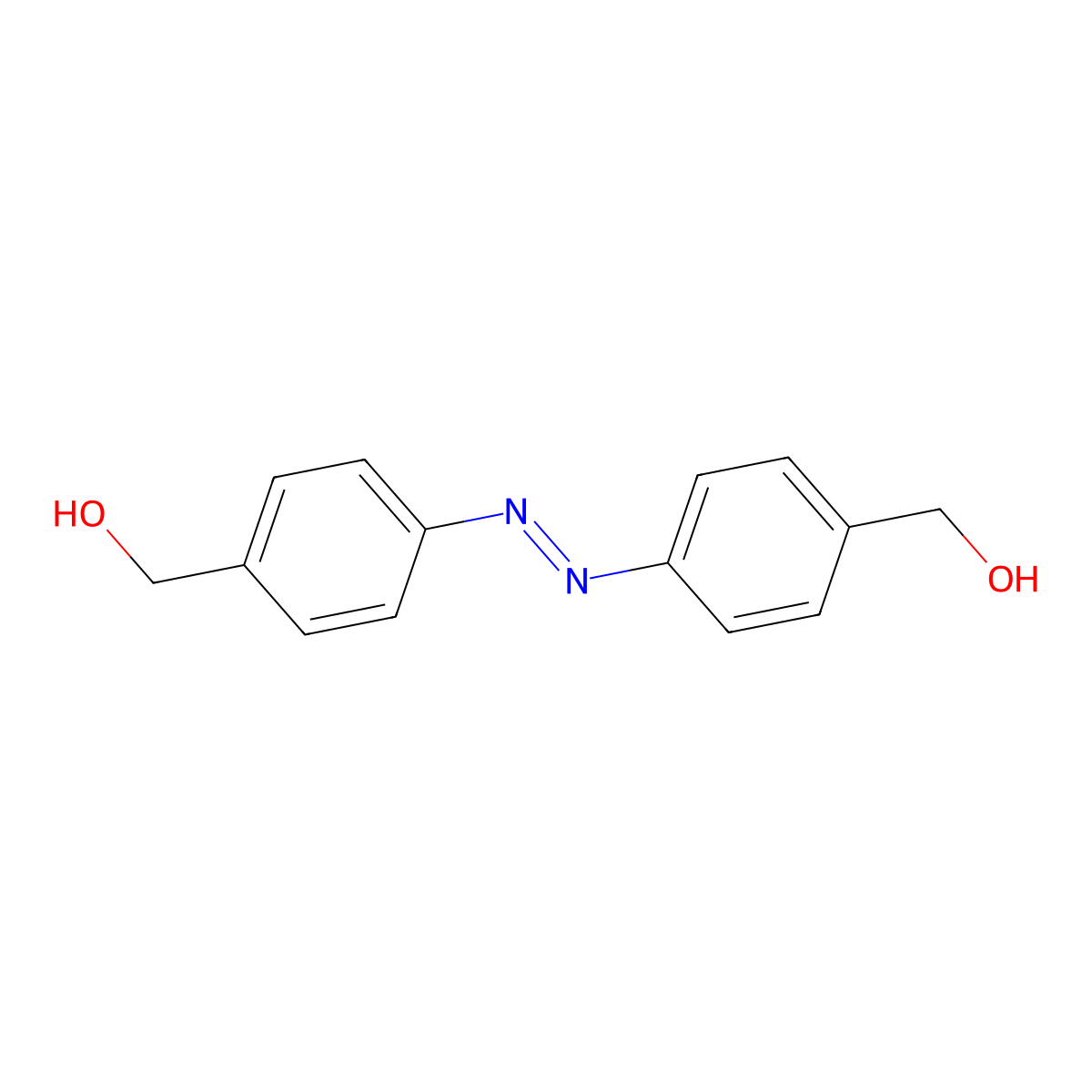4,4'-Azobisbenzenemethanol molecular structure, CAS 37797-30-1