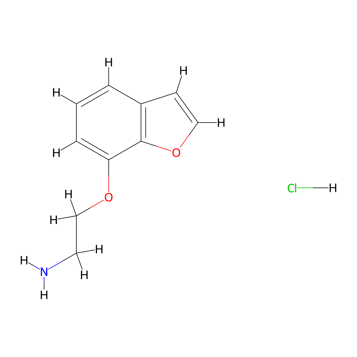 2-(Benzofuran-7-yloxy)ethanamine hydrochloride molecular structure, CAS 37797-97-0