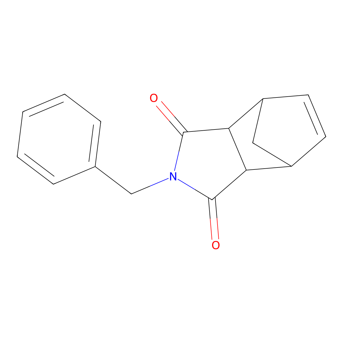 2-benzyl-3a,4,7,7a-tetrahydro-1H-4,7-methanoisoindole-1,3(2H)-dione molecular structure, CAS 37799-00-1