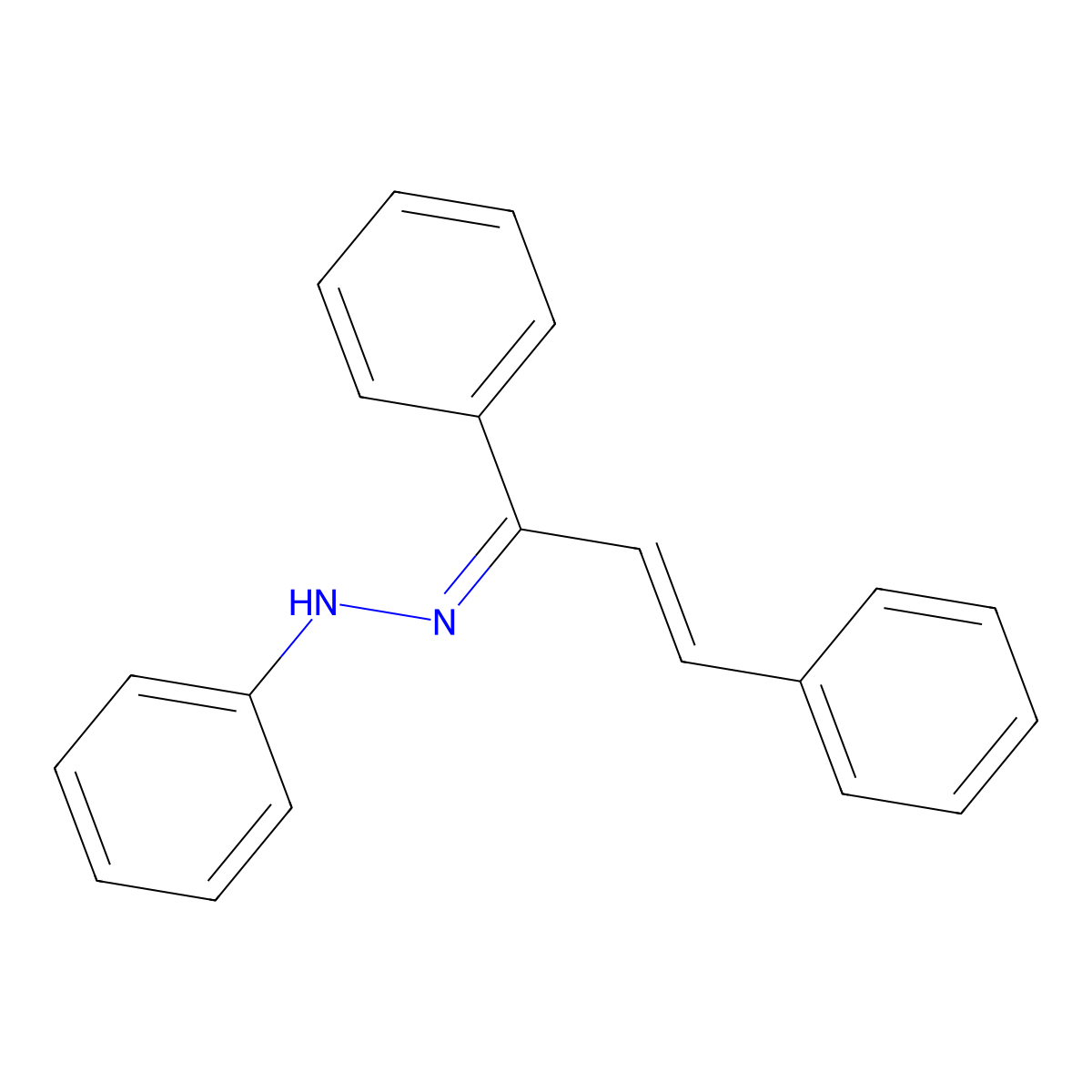 Chalcone phenylhydrazone molecular structure, CAS 37799-62-5