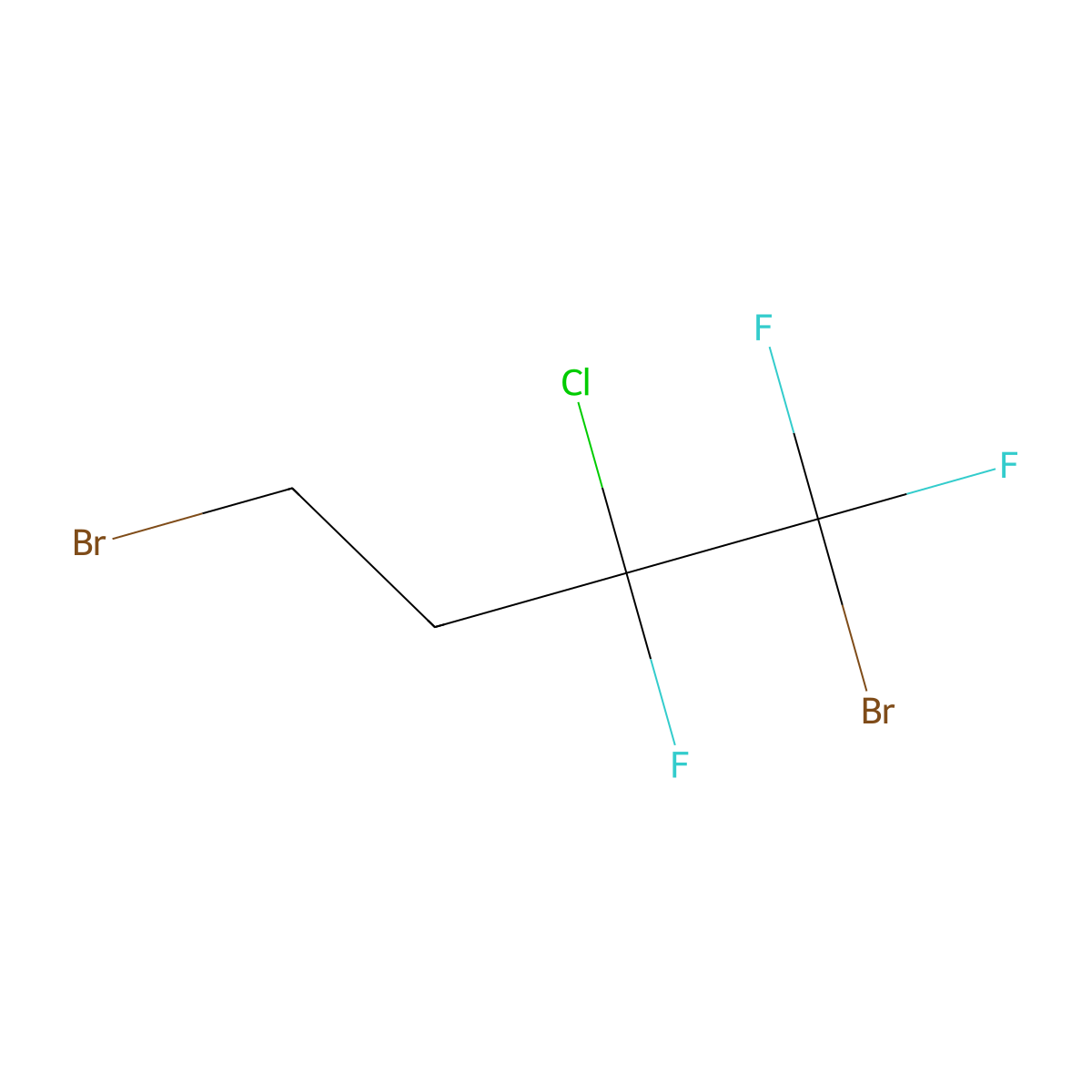 1,4-Dibromo-2-chloro-1,1,2-trifluorobutane molecular structure, CAS 378-13-2