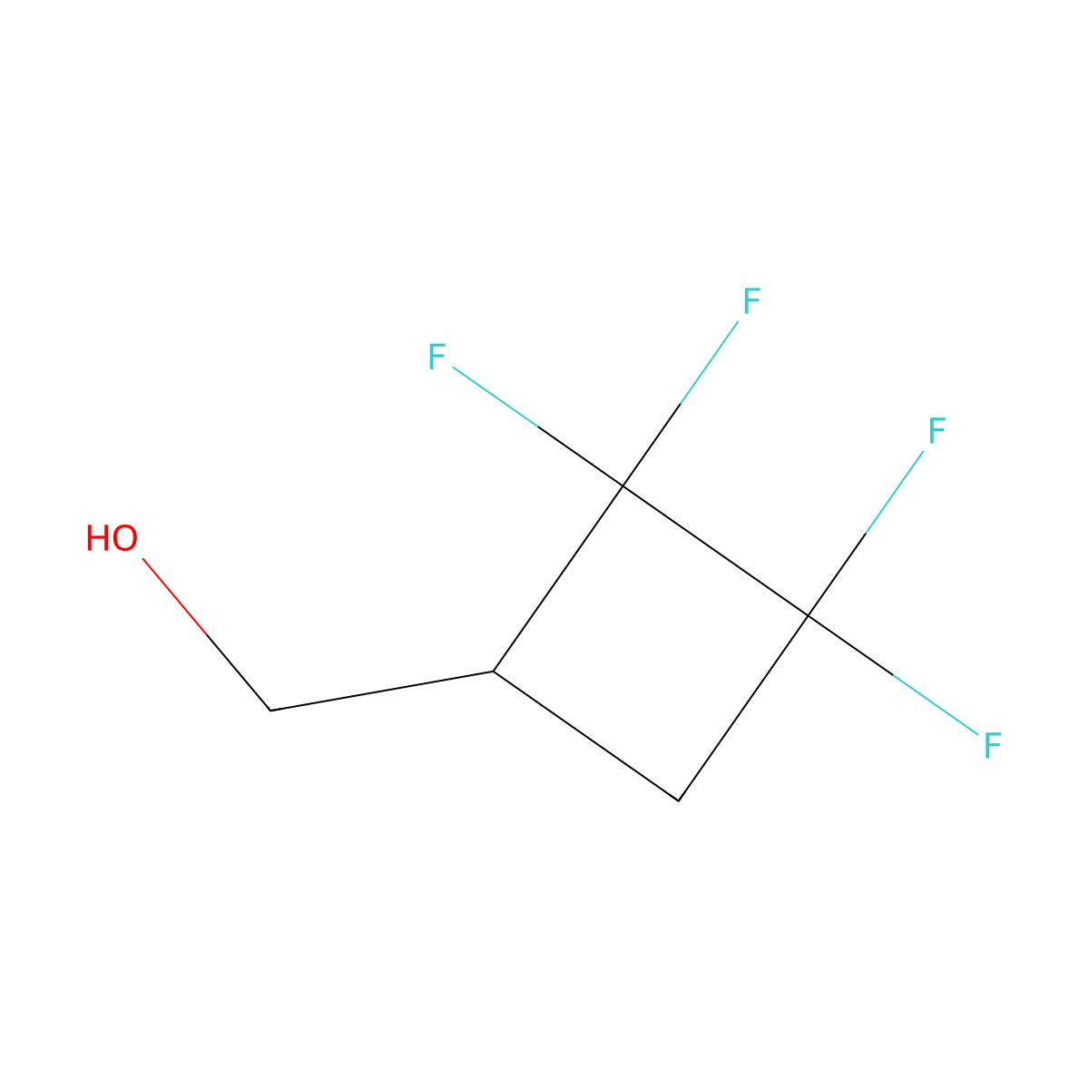 2,2,3,3-Tetrafluorocyclobutanemethanol molecular structure, CAS 378-17-6