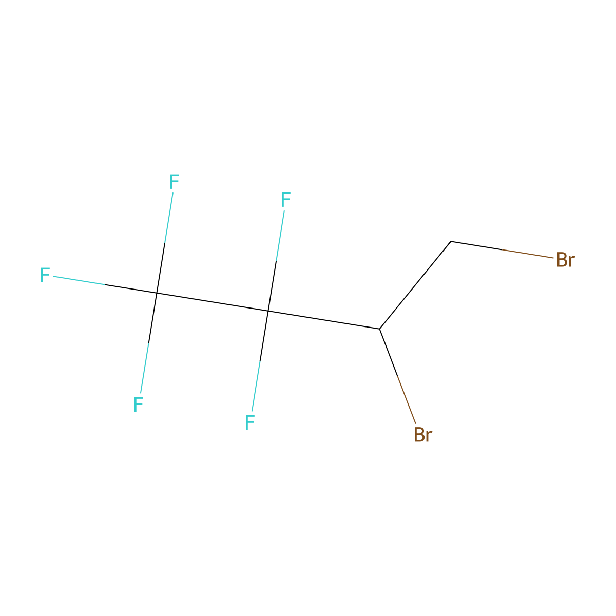 3,4-Dibromo-1,1,1,2,2-pentafluorobutane molecular structure, CAS 378-69-8