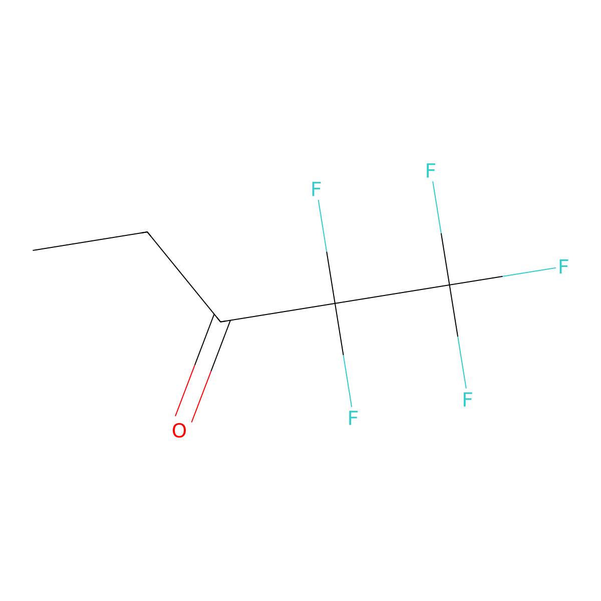 Ethyl pentafluoroethyl ethyl ketone molecular structure, CAS 378-72-3