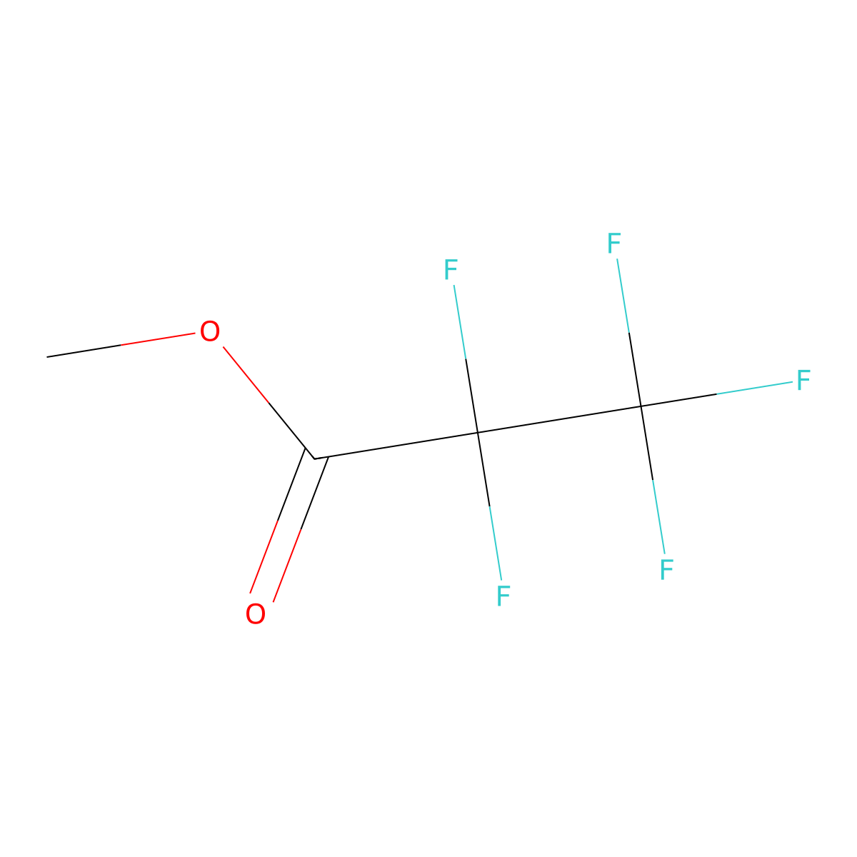 Propanoic acid, 2,2,3,3,3-pentafluoro-, methyl ester molecular structure, CAS 378-75-6