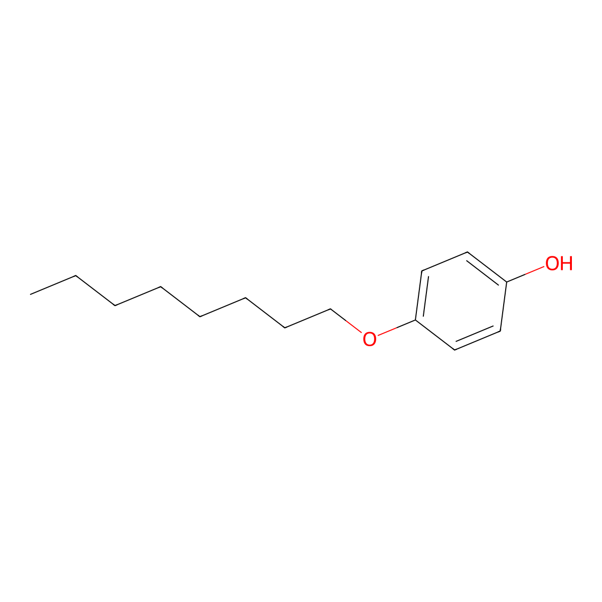 Phenol, 4-(octyloxy)- molecular structure, CAS 3780-50-5