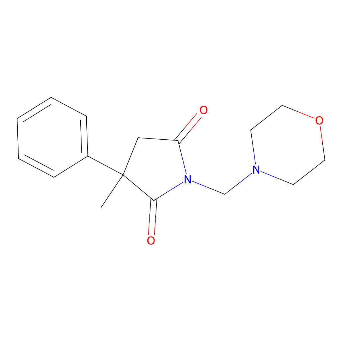 Morsuximide molecular structure, CAS 3780-72-1