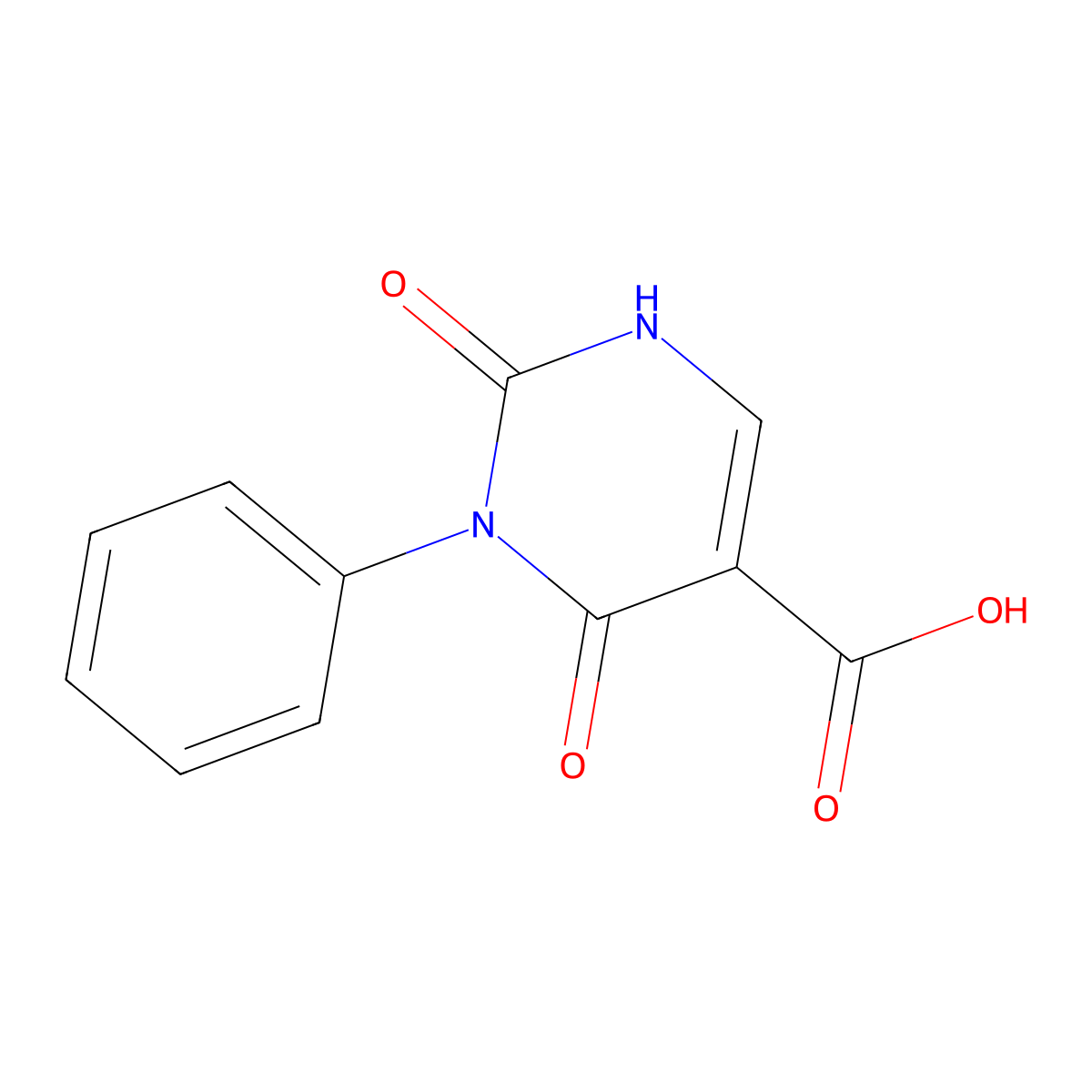 2,4-Dioxo-3-phenyl-1,2,3,4-tetrahydropyrimidine-5-carboxylic acid molecular structure, CAS 37804-34-5