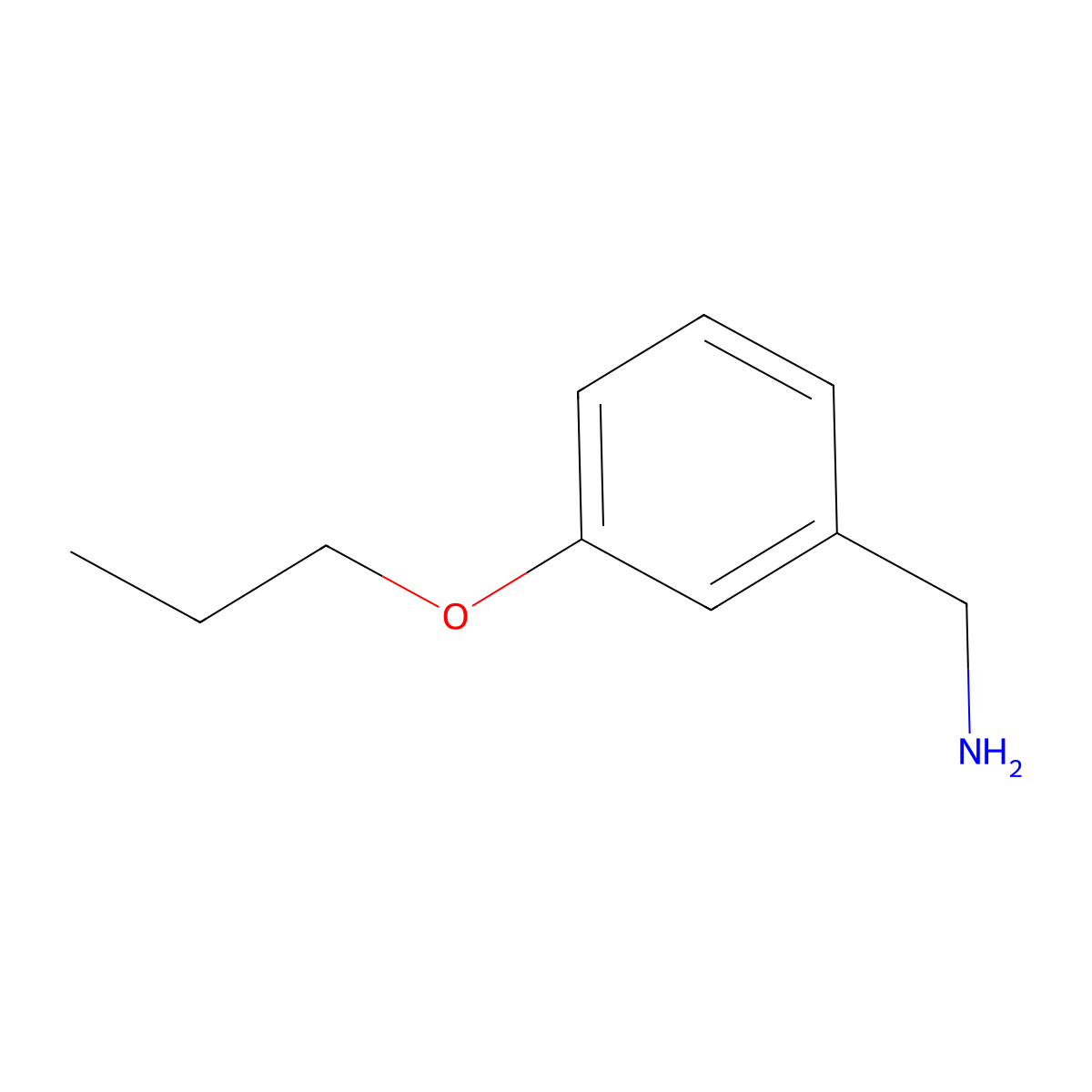 (3-Propoxyphenyl)methanamine molecular structure, CAS 37806-33-0