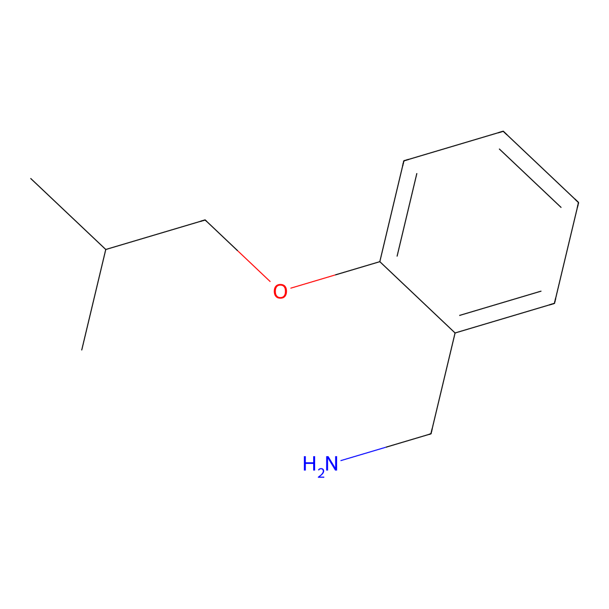(2-(2-Methylpropoxy)phenyl)methanamine molecular structure, CAS 37806-37-4