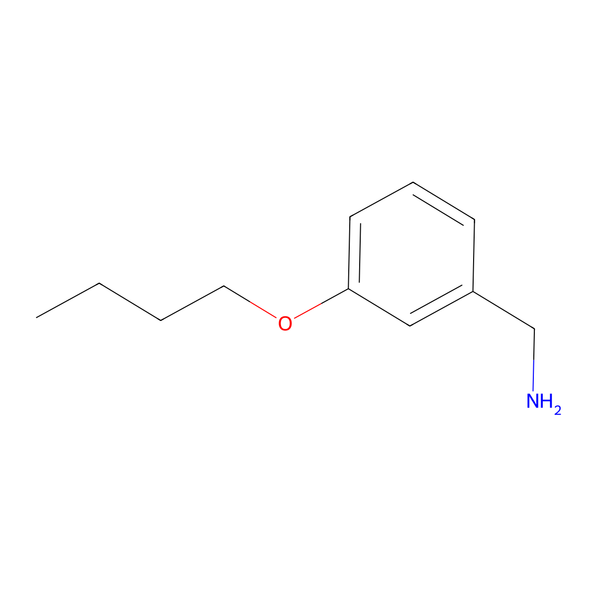(3-Butoxyphenyl)methanamine molecular structure, CAS 37806-38-5