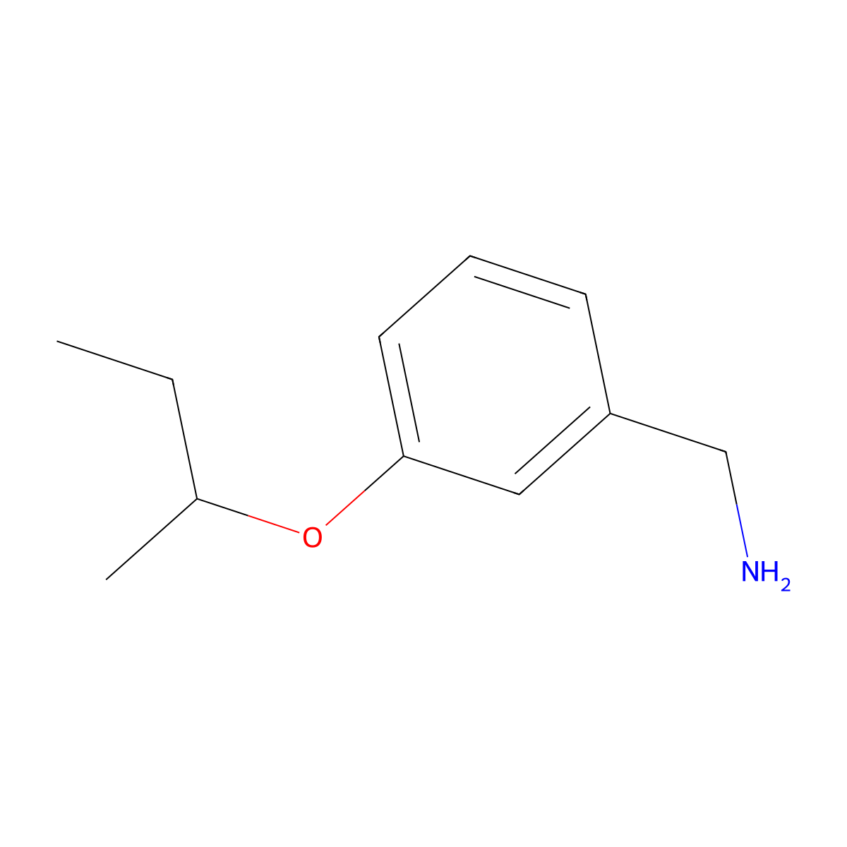 (3-Sec-butoxybenzyl)amine molecular structure, CAS 37806-41-0