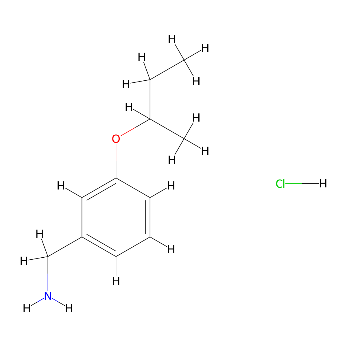 (3-sec-Butoxybenzyl)amine hydrochloride molecular structure, CAS 37806-42-1
