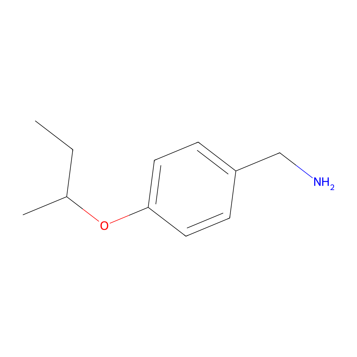 (4-(sec-Butoxy)phenyl)methanamine molecular structure, CAS 37806-45-4