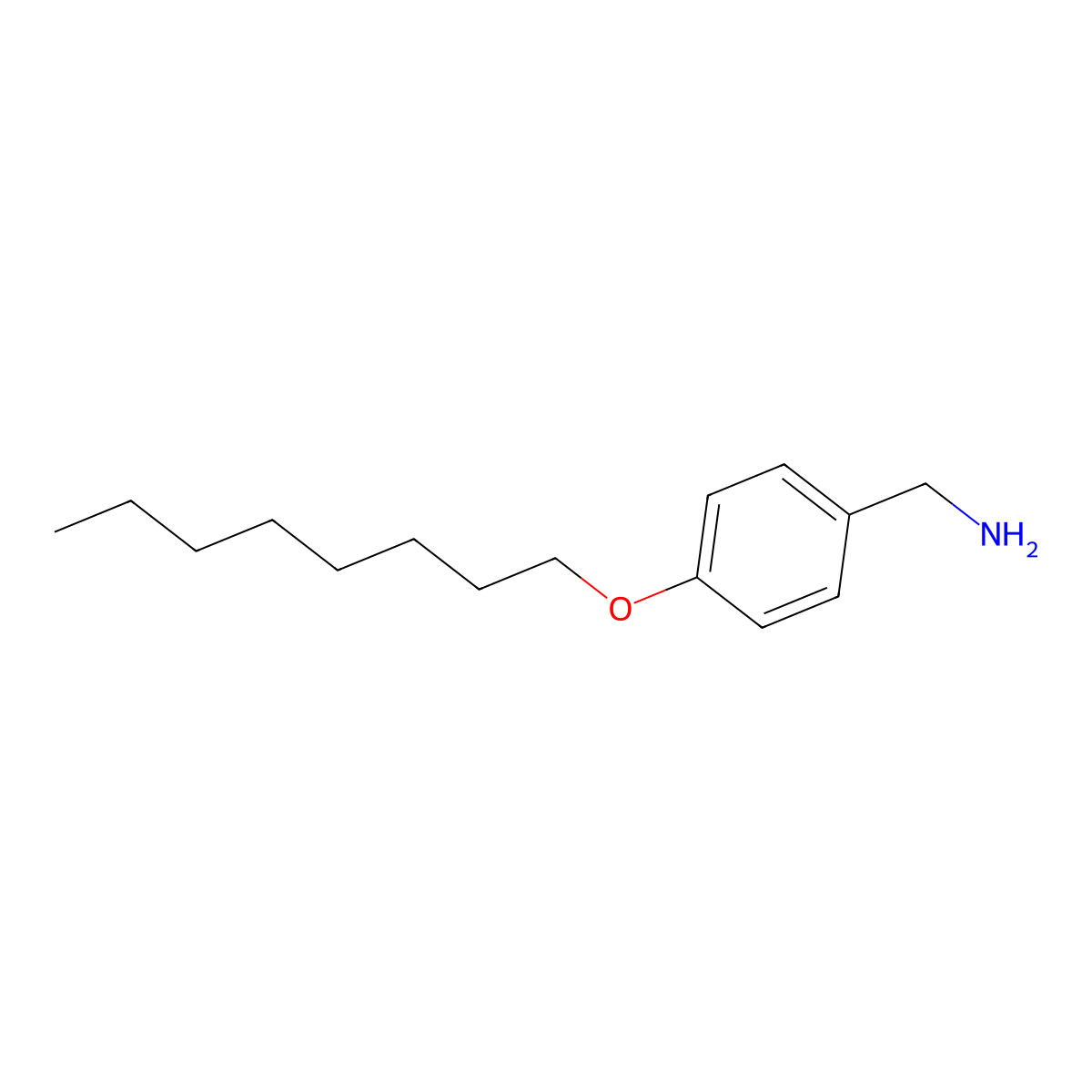 4-Octyloxybenzylamine molecular structure, CAS 37806-64-7