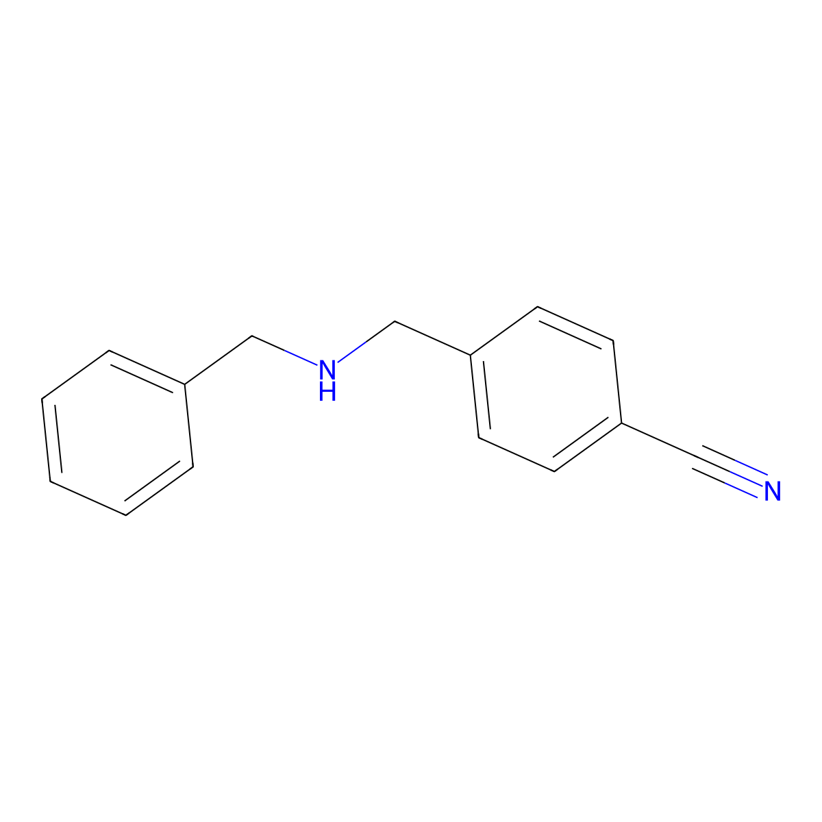 4-[(Benzylamino)methyl]benzonitrile molecular structure, CAS 37812-47-8