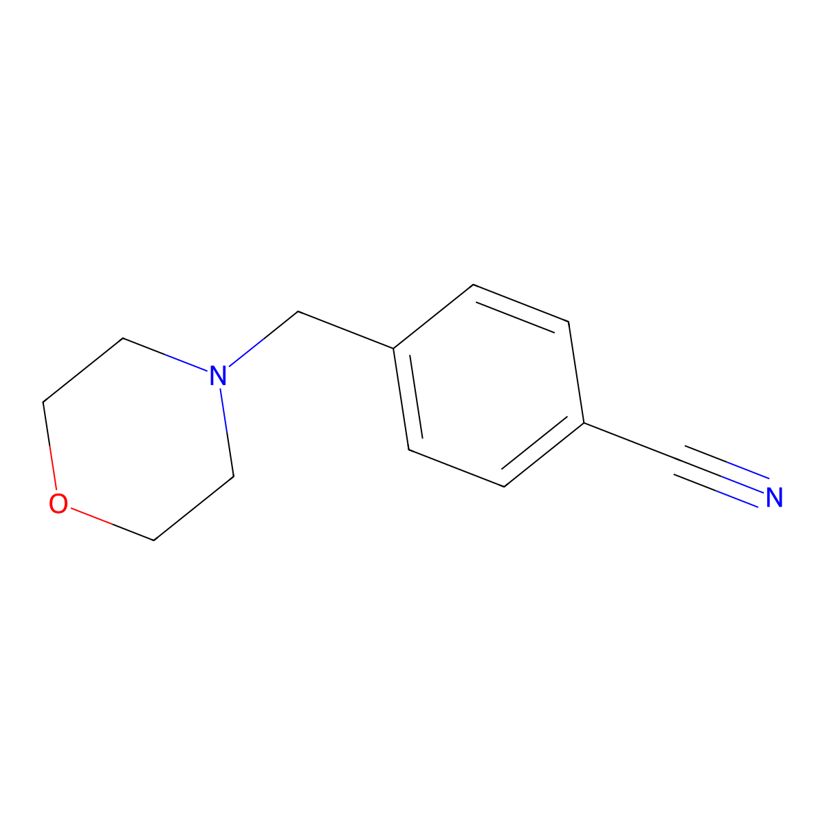 4-((Morpholin-4-yl)methyl)benzonitrile molecular structure, CAS 37812-51-4