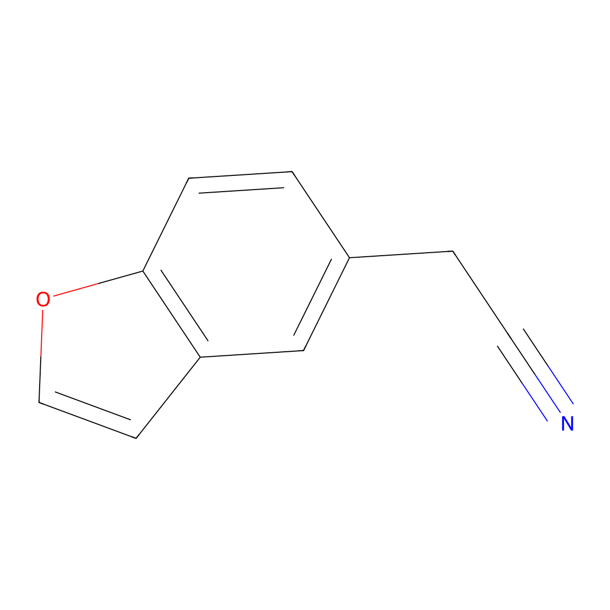 2-(Benzofuran-5-yl)acetonitrile molecular structure, CAS 37813-04-0
