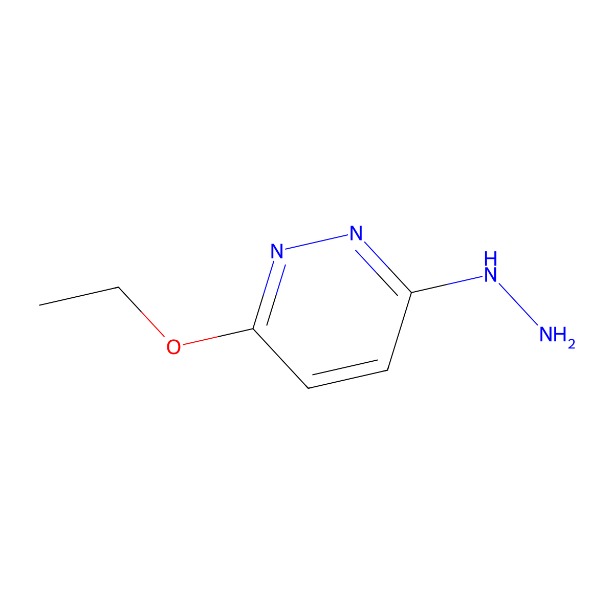 3-Ethoxy-6-hydrazinylpyridazine molecular structure, CAS 37813-61-9