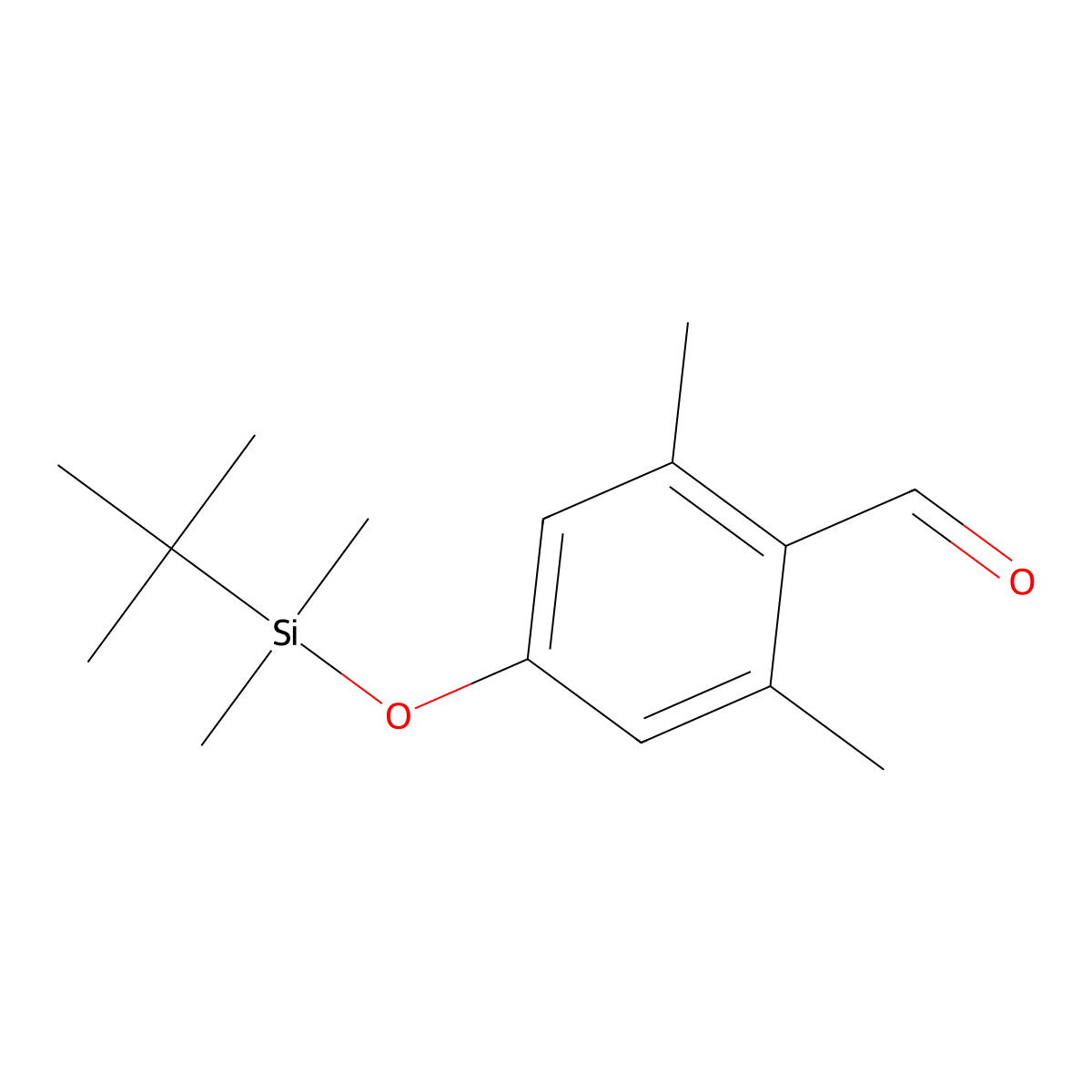 4-[(Tert-butyldimethylsilyl)oxy]-2,6-dimethylbenzaldehyde molecular structure, CAS 378185-89-8