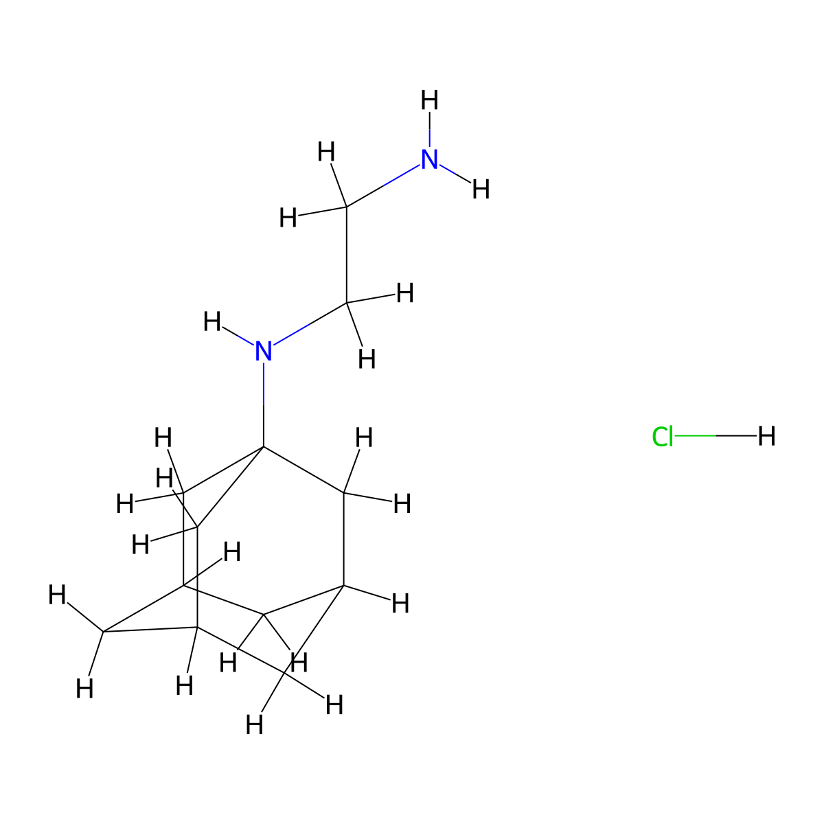 n-(1-Adamantyl)ethylenediamine hcl molecular structure, CAS 37819-00-4