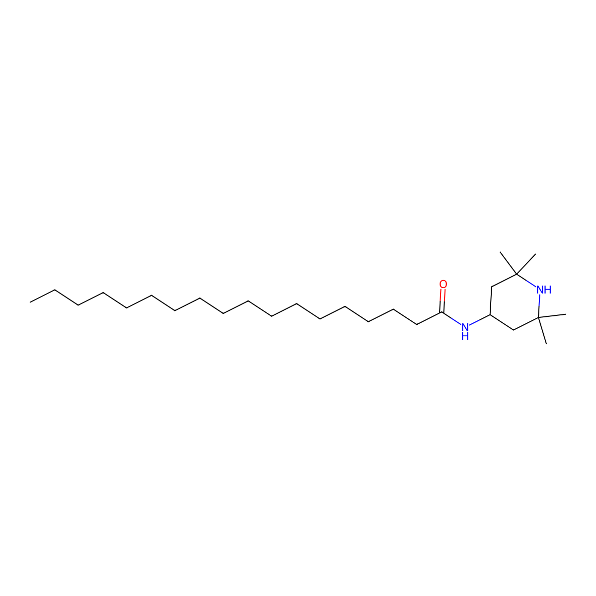 N-(2,2,6,6-Tetramethyl-4-piperidyl)stearamide molecular structure, CAS 37819-84-4