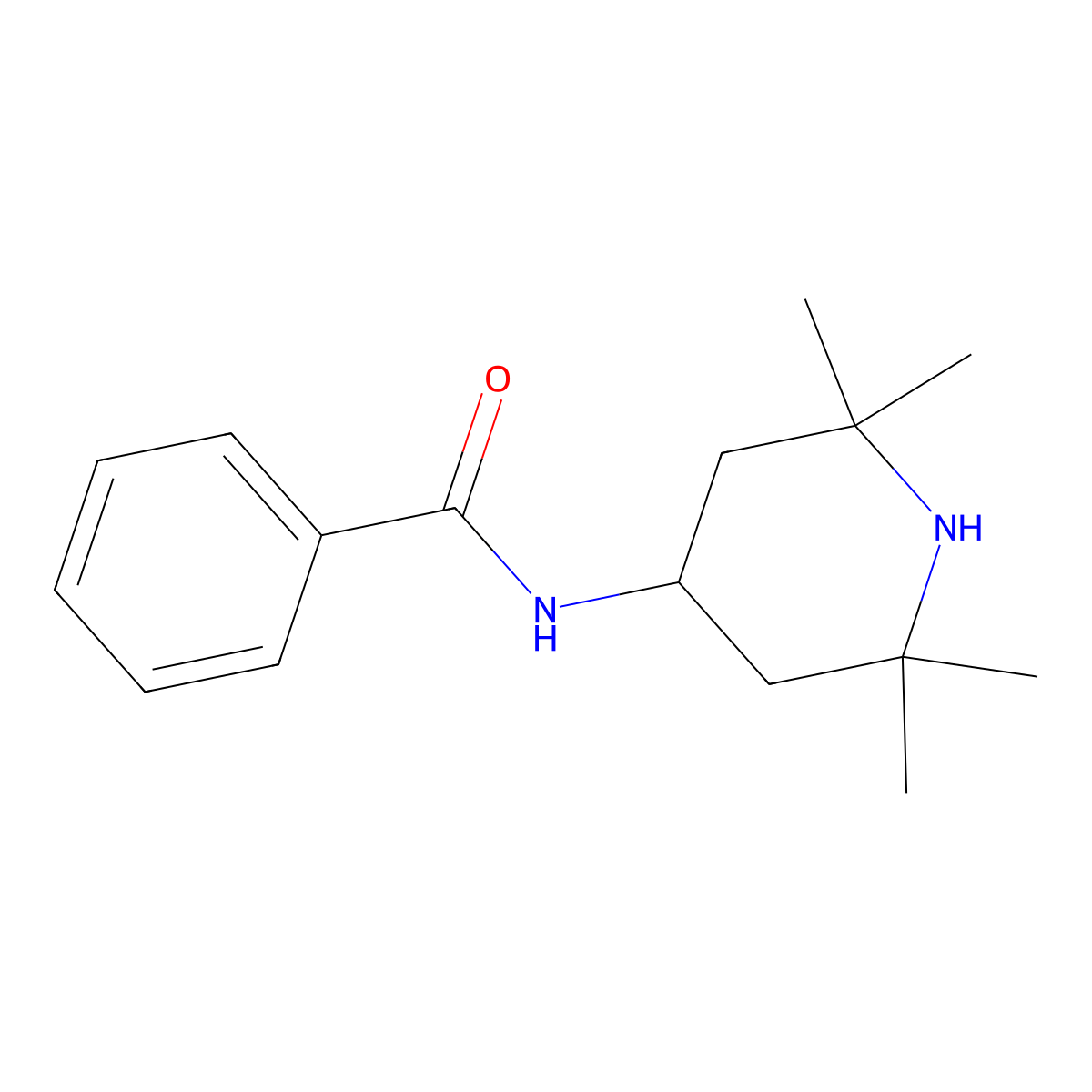 N-(2,2,6,6-Tetramethyl-piperidin-4-yl)-benzamide molecular structure, CAS 37819-89-9