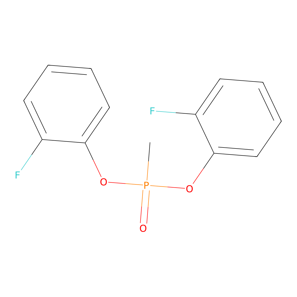 1-Fluoro-2-[(2-fluorophenoxy)-methylphosphoryl]oxybenzene molecular structure, CAS 378193-31-8