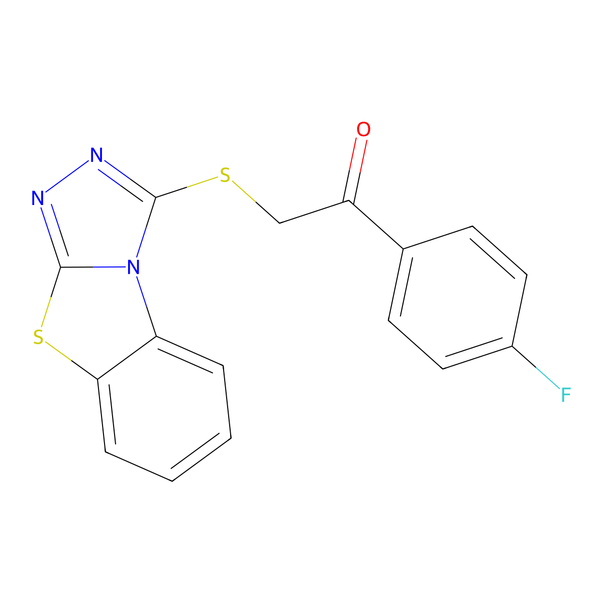 1-(4-Fluorophenyl)-2-([1,2,4]triazolo[3,4-b][1,3]benzothiazol-3-ylsulfanyl)ethanone molecular structure, CAS 378196-94-2