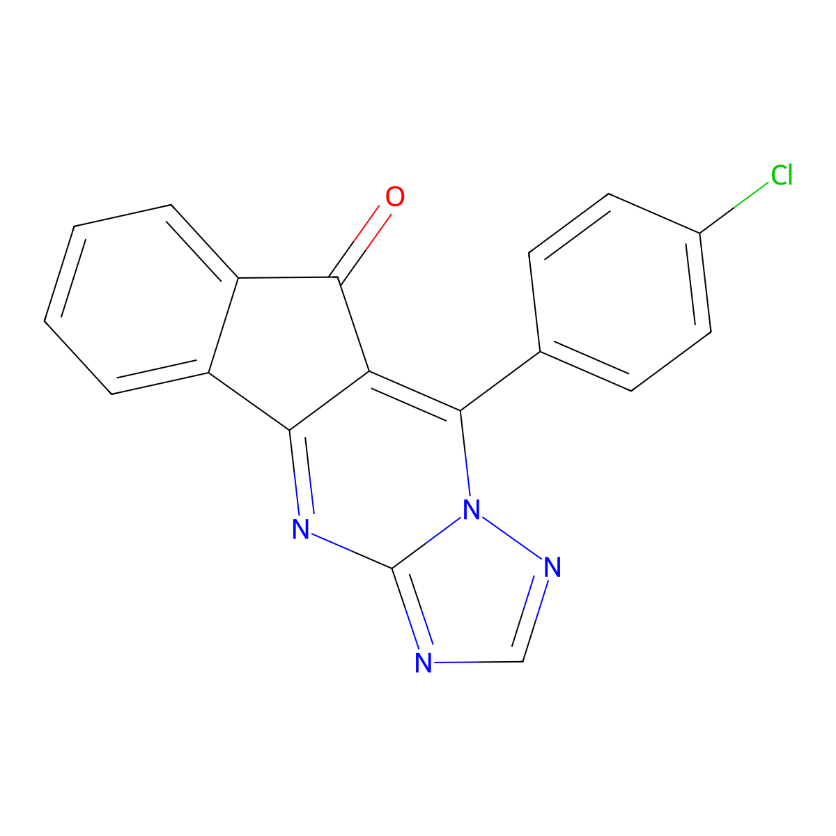 10-(4-chlorophenyl)-9H-indeno[1,2-d][1,2,4]triazolo[1,5-a]pyrimidin-9-one molecular structure, CAS 378199-21-4