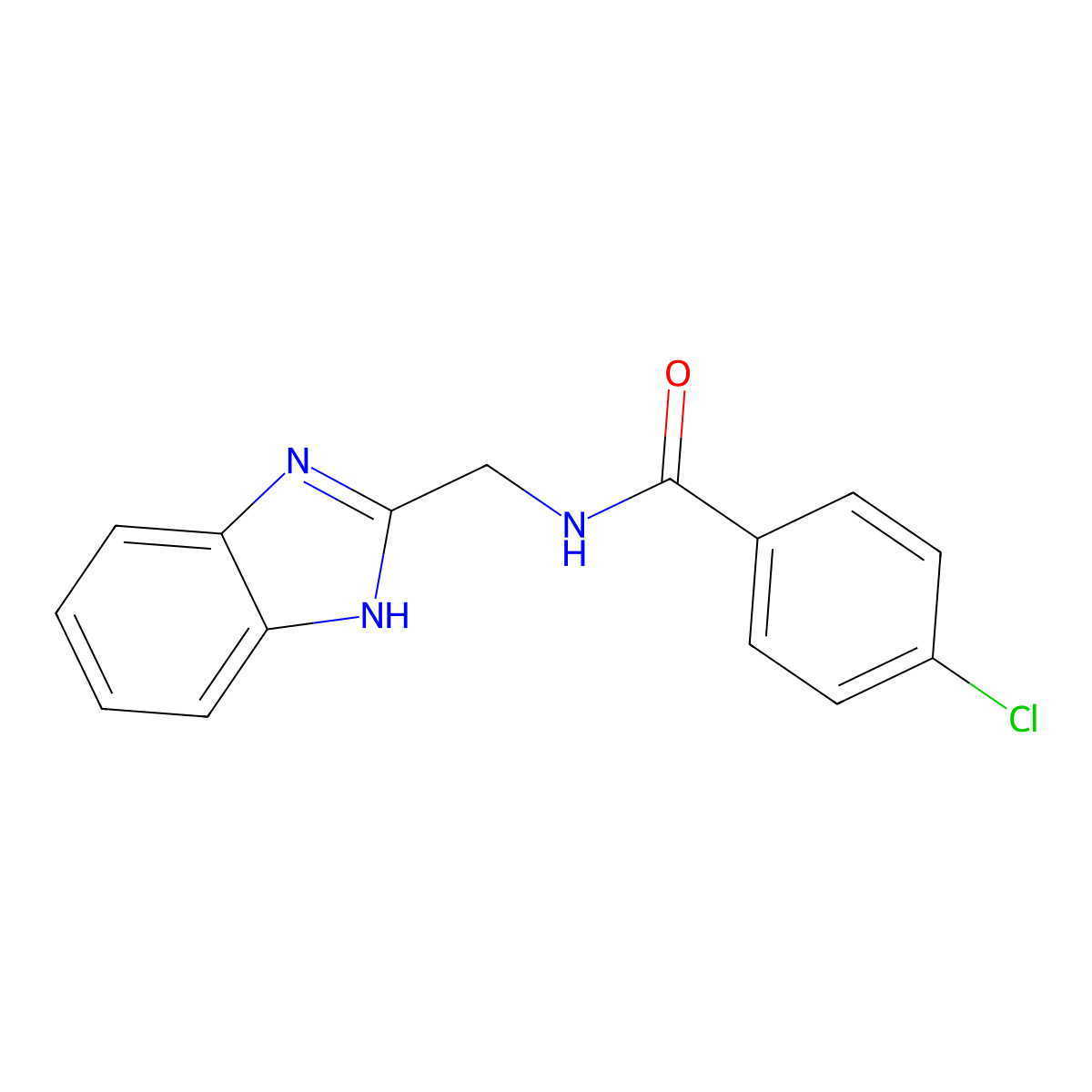 N-(1H-benzimidazol-2-ylmethyl)-4-chlorobenzamide molecular structure, CAS 378199-56-5