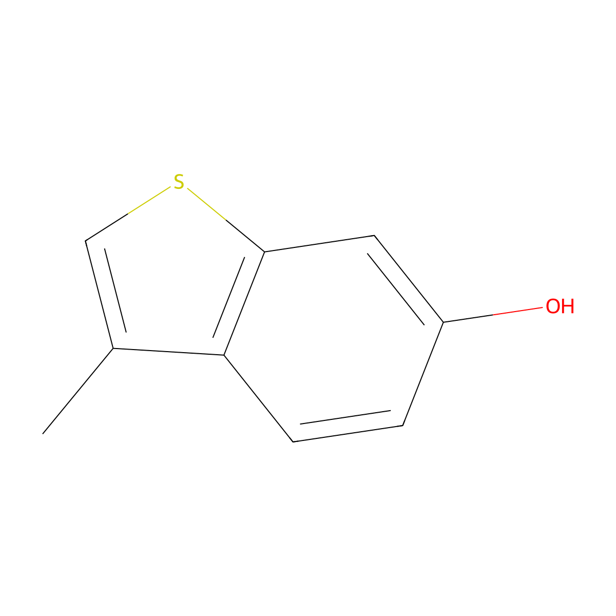 3-Methylbenzo[b]thiophen-6-ol molecular structure, CAS 3782-01-2