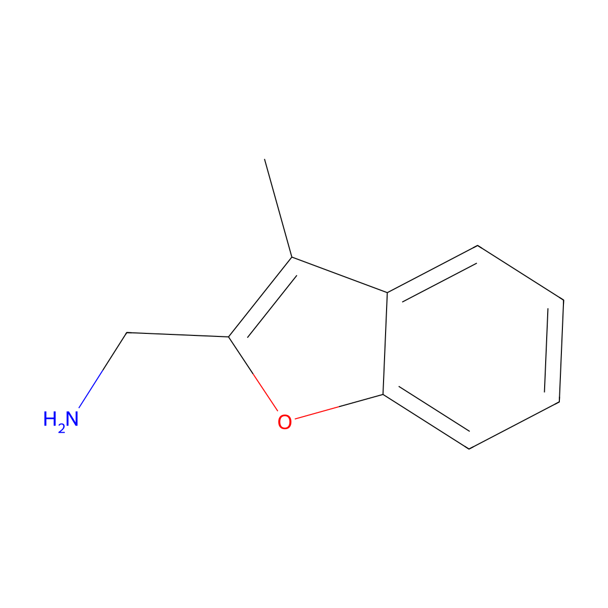 1-(3-Methyl-1-benzofuran-2-YL)methanamine molecular structure, CAS 3782-23-8
