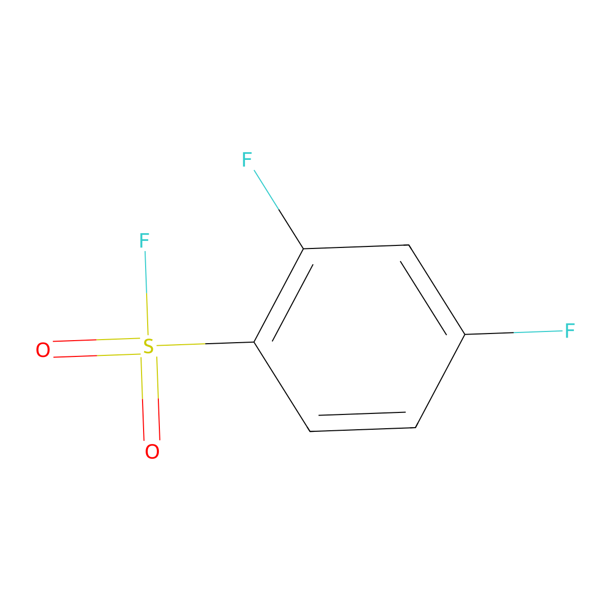 2,4-Difluorobenzene-1-sulfonyl fluoride molecular structure, CAS 3782-65-8