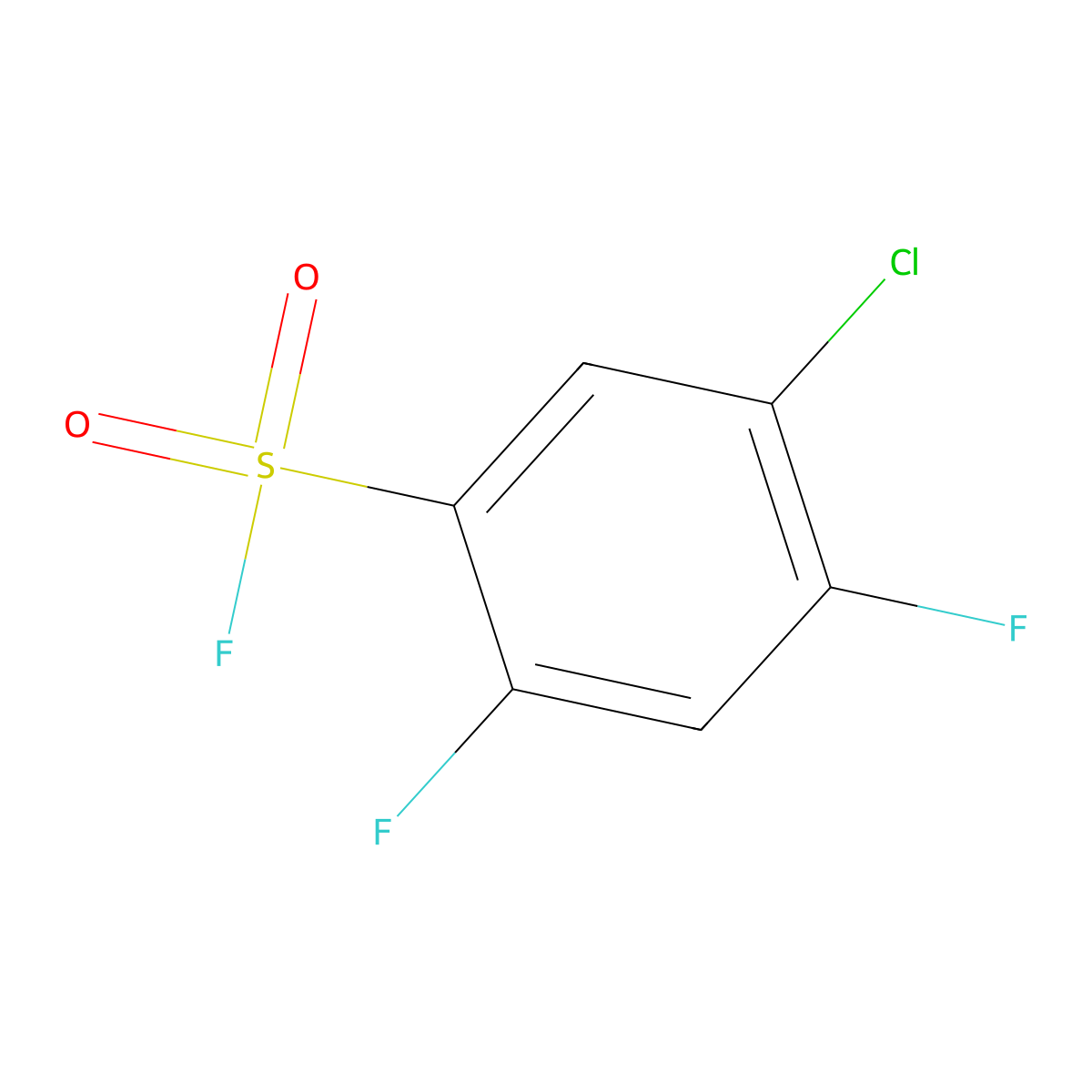 5-Chloro-2,4-difluorobenzene-1-sulfonyl fluoride molecular structure, CAS 3782-66-9