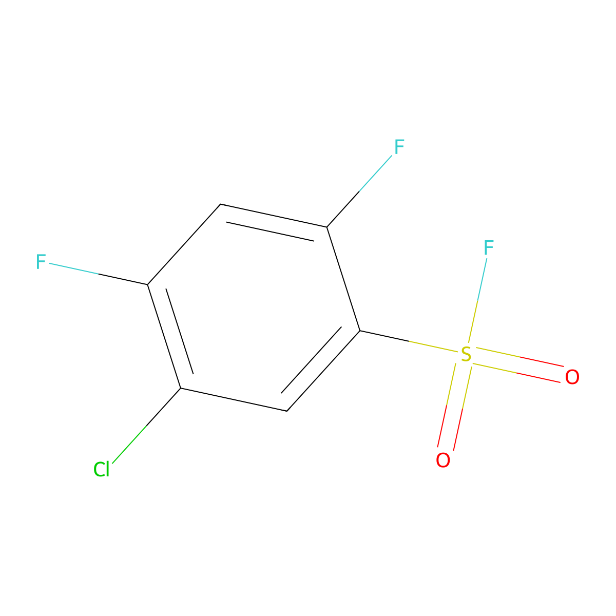 5-Chloro-2,4-difluorobenzene-1-sulfonyl fluoride molecular structure, CAS 3782-66-9