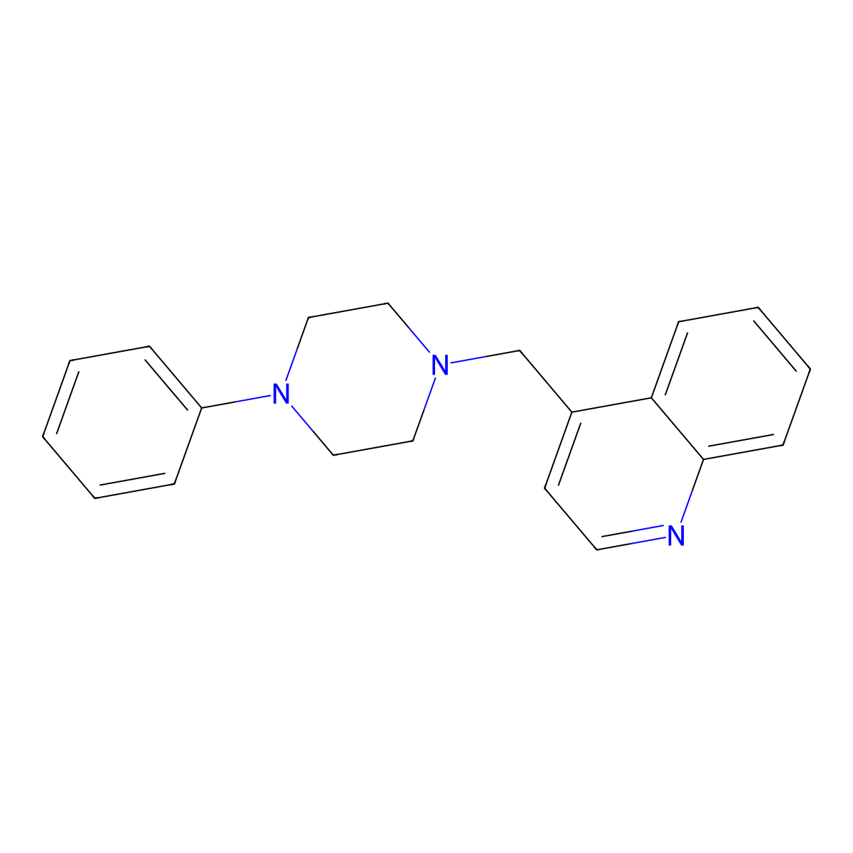 4-[(4-Phenylpiperazin-1-yl)methyl]quinoline molecular structure, CAS 378200-12-5