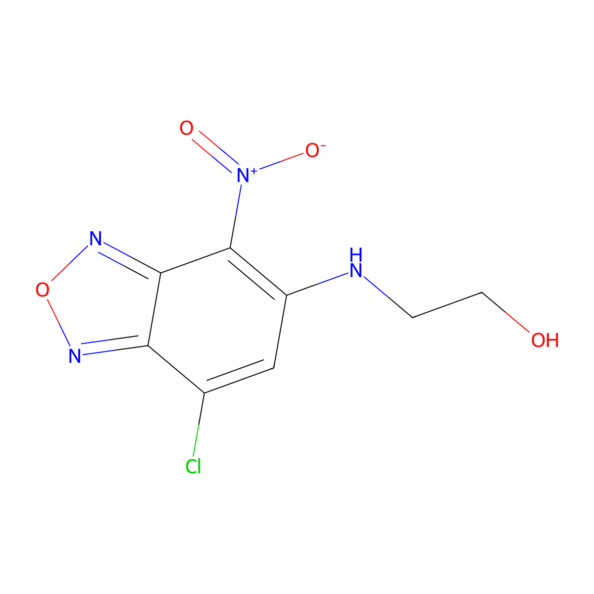 2-[(7-Chloro-4-nitro-2,1,3-benzoxadiazol-5-yl)amino]ethanol molecular structure, CAS 378201-55-9