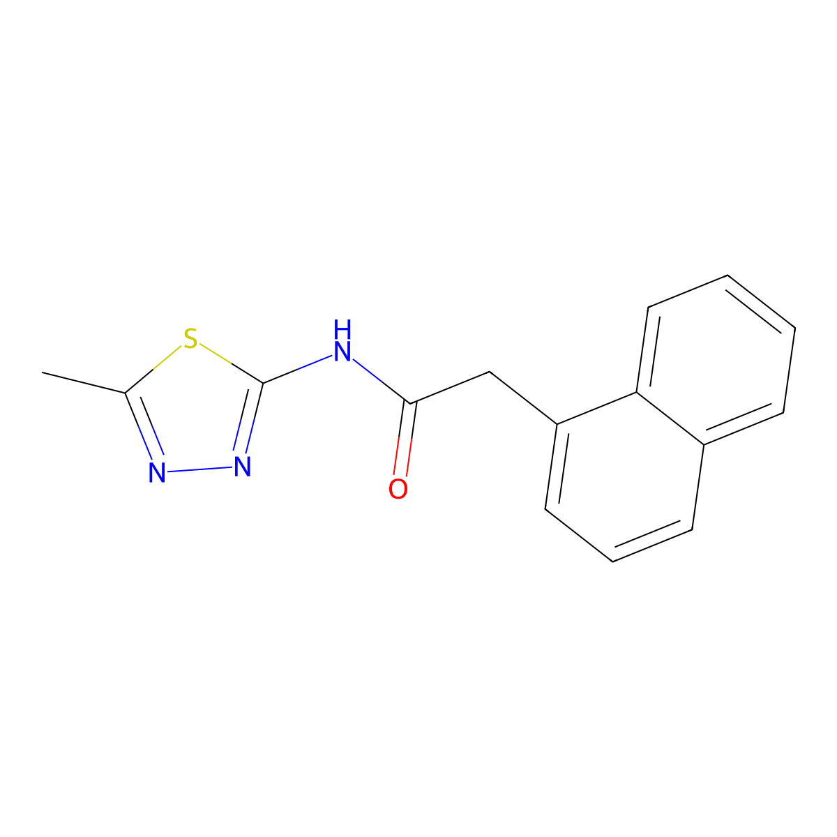 N-(5-methyl-1,3,4-thiadiazol-2-yl)-2-(1-naphthyl)acetamide molecular structure, CAS 378201-82-2