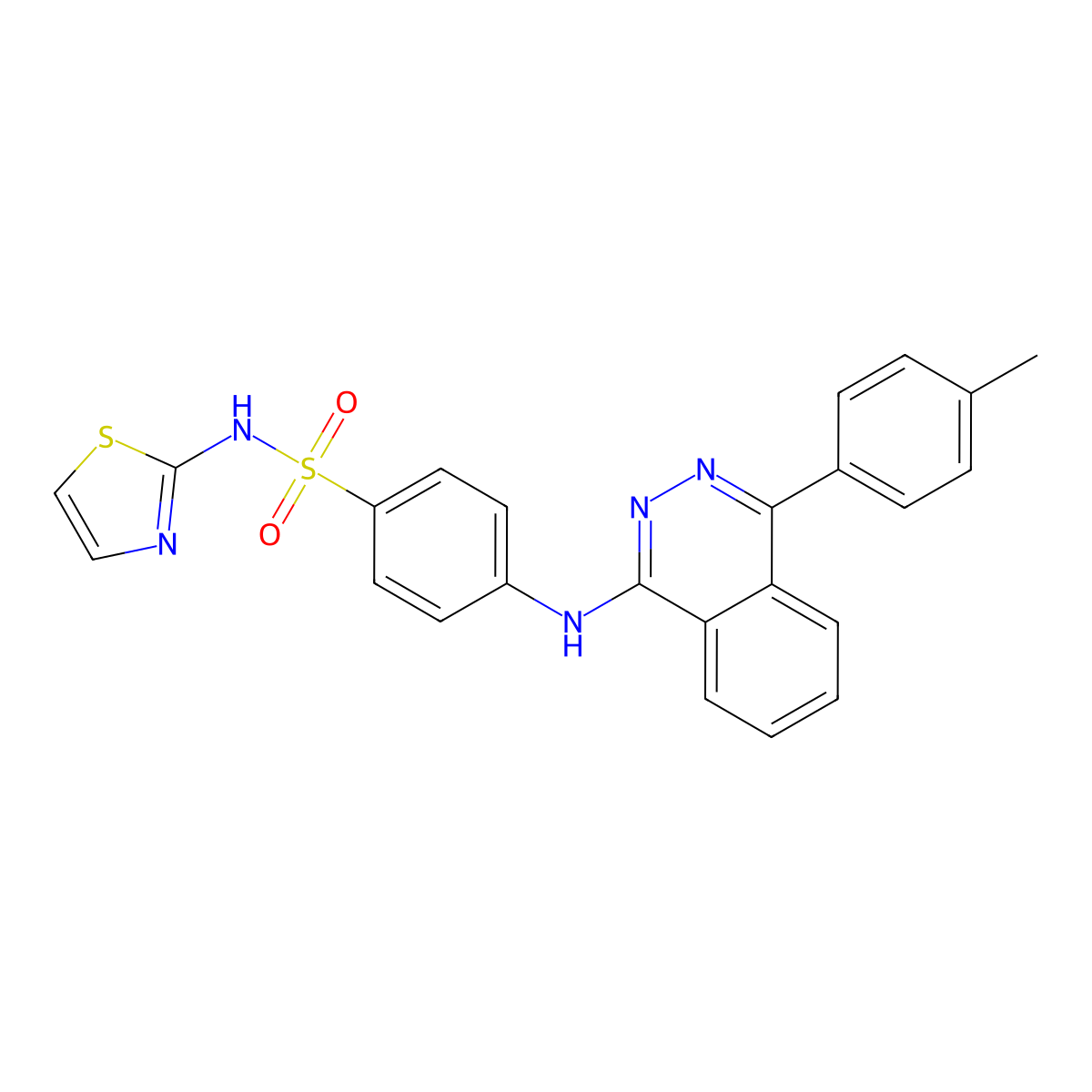 4-[[4-(4-methylphenyl)phthalazin-1-yl]amino]-N-(1,3-thiazol-2-yl)benzenesulfonamide molecular structure, CAS 378202-95-0