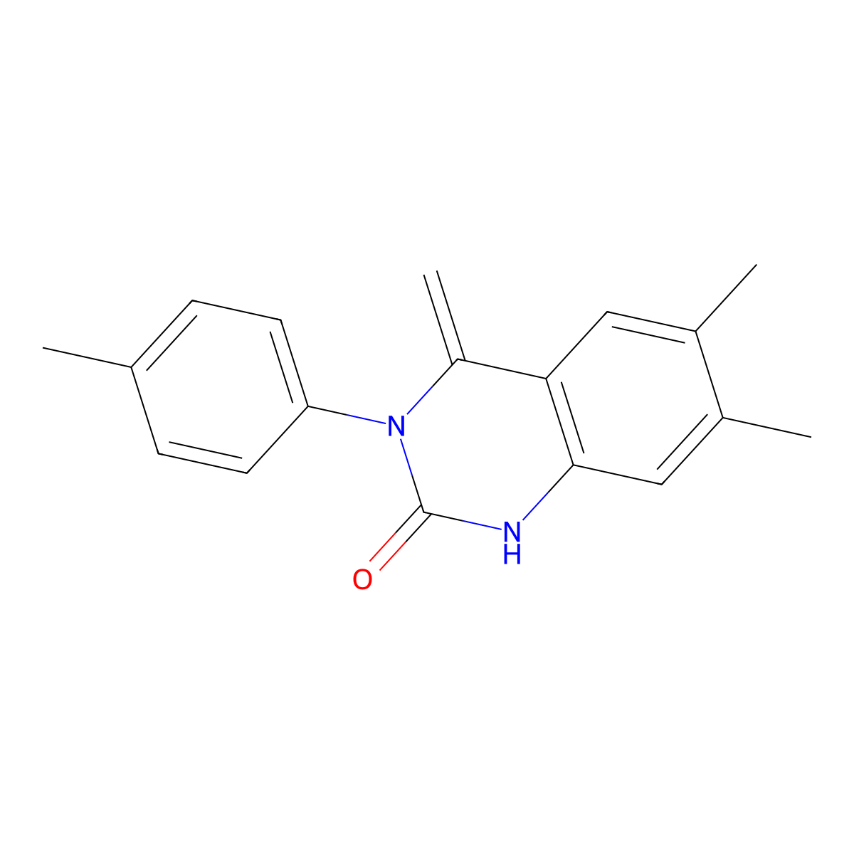 6,7-dimethyl-4-methylidene-3-(4-methylphenyl)-1H-quinazolin-2-one molecular structure, CAS 378203-30-6